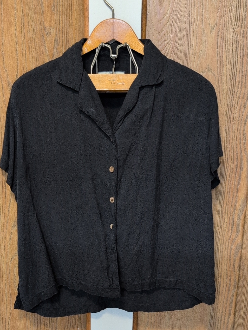 Tommy Bahama Black Short-Sleeve Button-Down Shirt